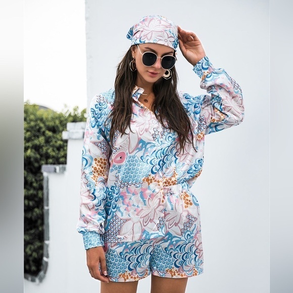 Tropical Floral short set NWT - Picture 1 of 3
